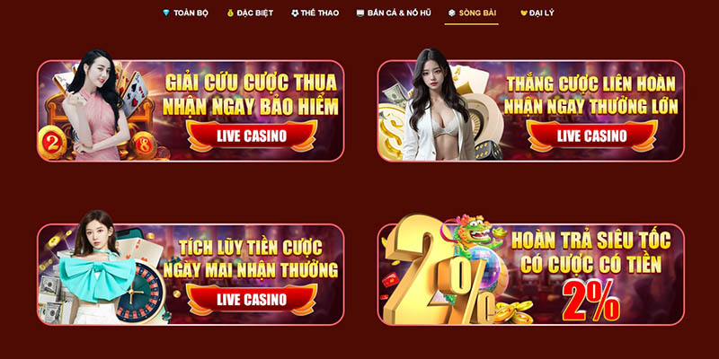 Khuyến mãi sòng bài tại nhà cái 98Win mới nhất